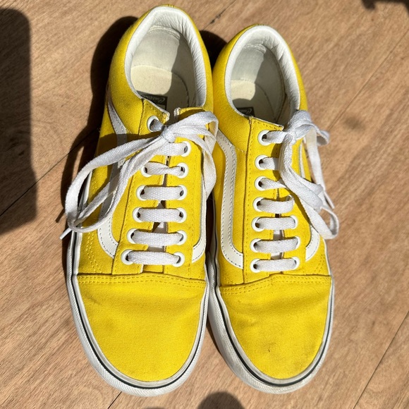 Custom platform bright yellow Vans, size 8 Women’s - Picture 1 of 10